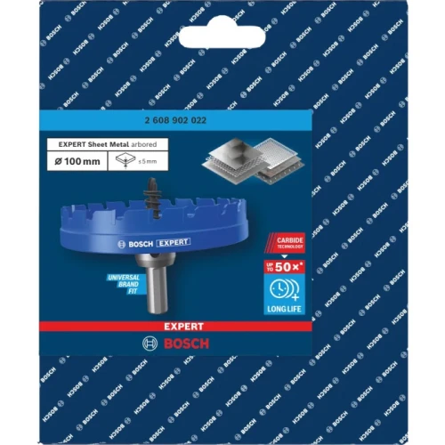 Коронка з центрувальним свердлом і хвостовиком Bosch Expert Sheet Metal arbored 100x5 мм (2608902022)