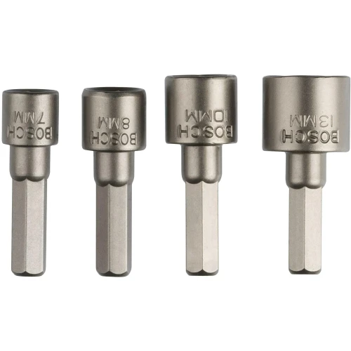 Набор торцевых магнитных головок для саморезов Bosch SW7 / SW8 / SW10 / SW13 (4 шт.) (2609255904)