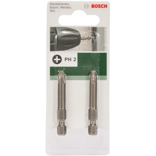 Бита Bosch Standard PH2 HEX 1/4 x 49 мм (2 шт.) (2609255920)