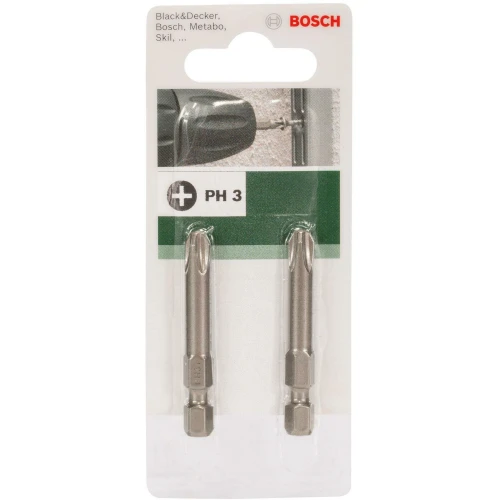 Бита Bosch Standard PH3 HEX 1/4 x 49 мм (2 шт.) (2609255921)