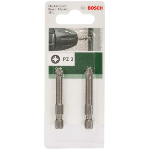Бита Bosch Standard PZ2 HEX 1/4 x 49 мм (2 шт.) (2609255929)