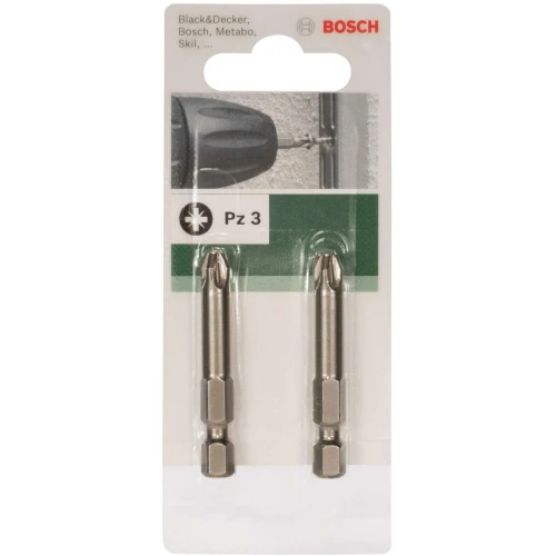 Бита Bosch Standard PZ3 HEX 1/4 x 49 мм (2 шт.) (2609255930)