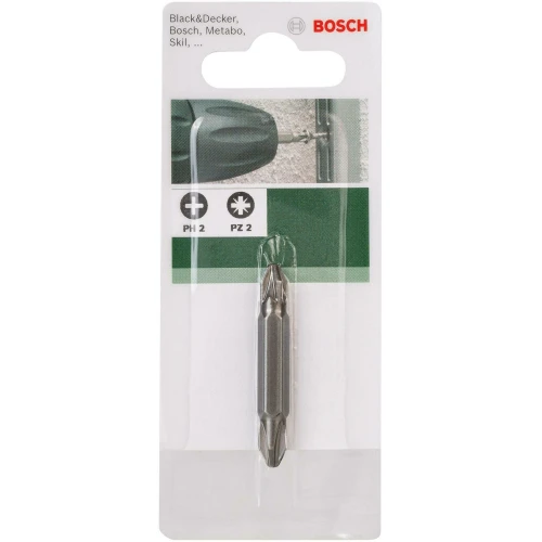 Двусторонняя бита Bosch Standard PH2 - PZ2 HEX 1/4 x 45 мм (1 шт.) (2609255955)