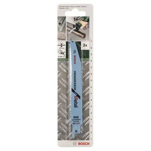 Пильное полотно по металлу Bosch Progressor for Metal BIM S 123 XF 151 мм (2 шт.) (2609256710)