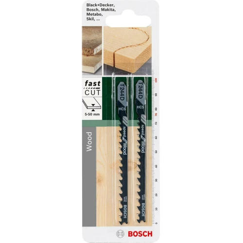 Полотно пиляльне по дереву Bosch Speed for Wood T 244 D 4.0x5.2x100 мм (2 шт.) (2609256719)