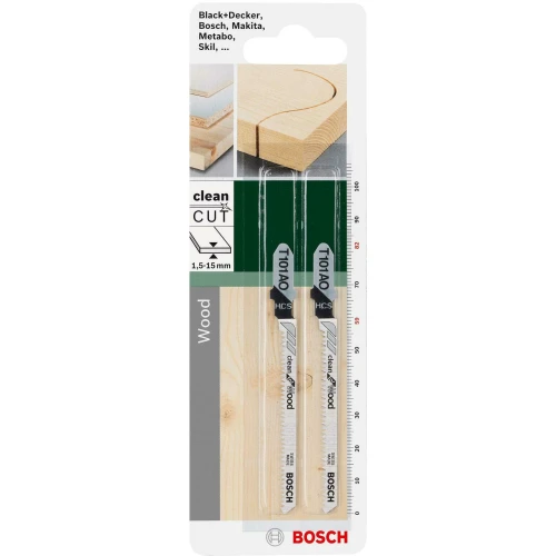 Полотно пильное по дереву Bosch Clean for Wood T 101 AO 1.4x82 мм (2 шт.) (2609256723)