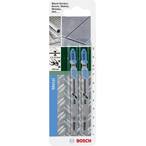 Полотно пильное по металлу Bosch Progressor for Metal HSS T 123 XF 1.2x2.6x100 мм (2 шт.) (2609256735)