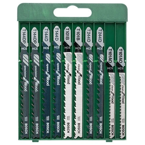 Набір пиляльних полотен по дереву Bosch Wood T 144 D / T 244 D / T 101 B / T 101 AO / T 144 DP (10 шт.) (2609256744)