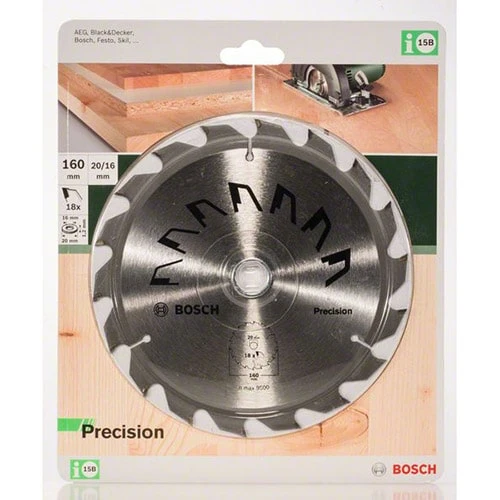 Диск пиляльний по дереву Bosch 160x20/16x18Т PRECISION (2609256855)