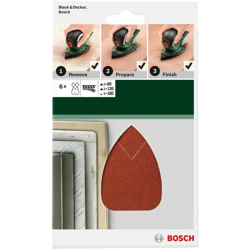 Набор шлифовальных листов Bosch 95x135 мм (6 шт.) (2609256A72)
