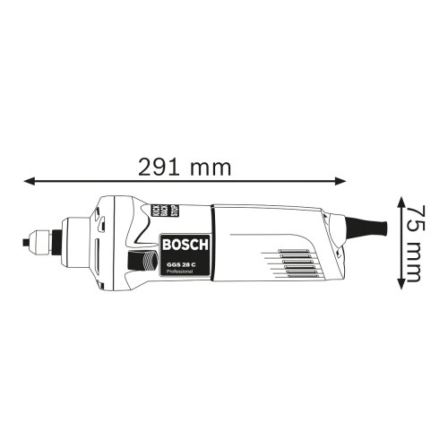 Пряма шліфувальна машина Bosch GGS 28 C (0601220000) 
