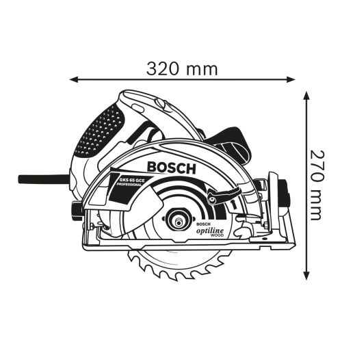 Дисковая пила ручная Bosch GKS 65 GCE (0601668900)