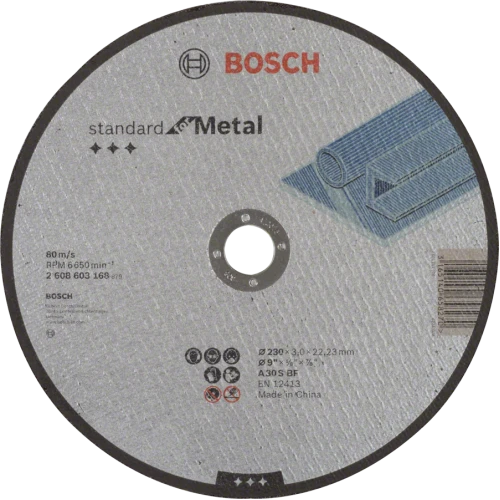 Круг отрезной по металу Bosch 230 х 3 мм, прямой (2608603168)