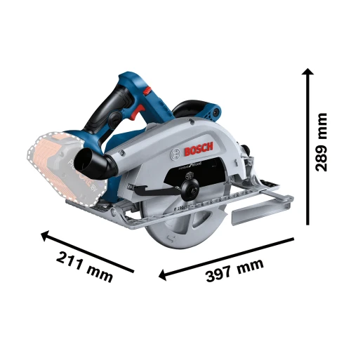 Акумуляторна циркулярна пилка Bosch GKS 18V-68 C (06016B5000) 