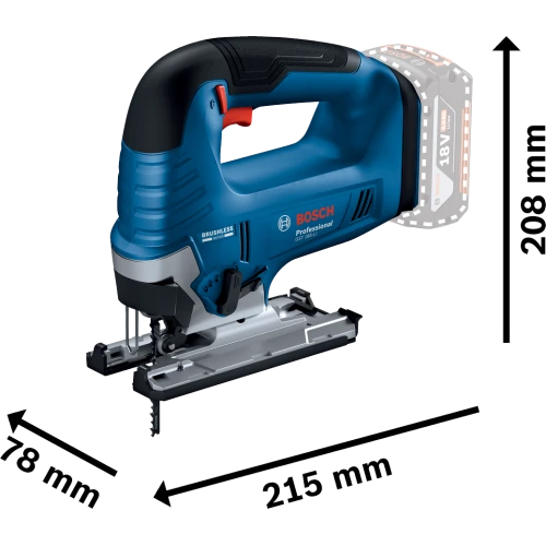 Акумуляторний лобзик Bosch GST 185-LI, 2 x GBA 18V 4.0Ah,  GAL 18V-40, кейс (06015B3024) 