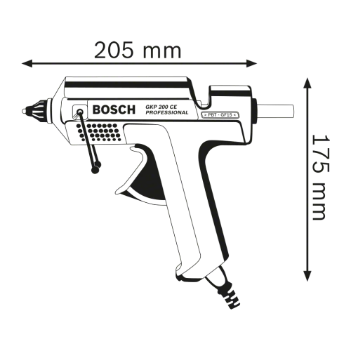 Клейовий пістолет Bosch GKP 200 CE (0601950703)