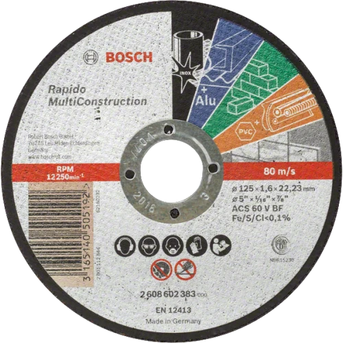 Диск відрізний Bosch MULTICONSTRUCT 125x1.6 мм (2608602383)