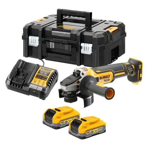 Кутова акумуляторна безщіткова шліфувальна машина DeWALT DCG405S2T (АКБ і ЗП) (DCG405S2T)