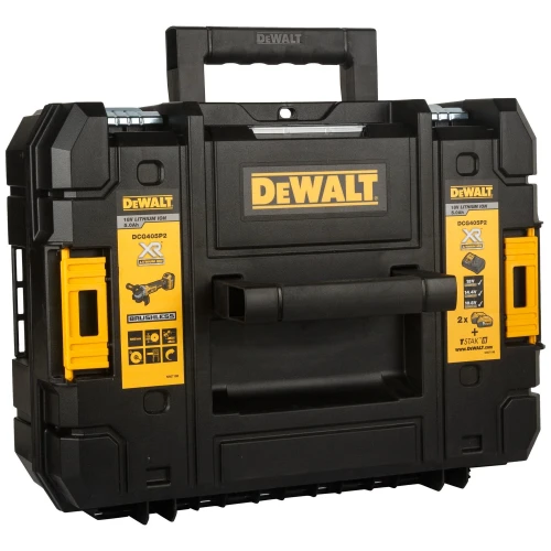 Кутова акумуляторна безщіткова шліфувальна машина DeWALT DCG405S2T (АКБ і ЗП) (DCG405S2T)