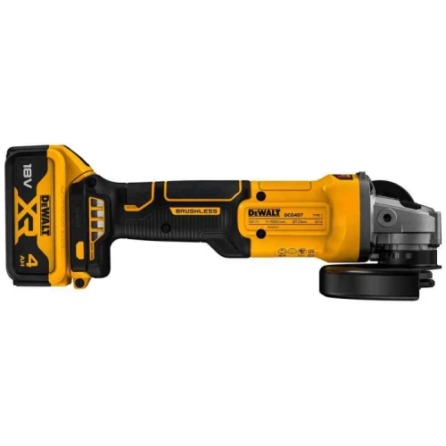 Шліфувальна машина кутова акумуляторна безщіткова DeWALT DCG407M1T (DCG407M1T)