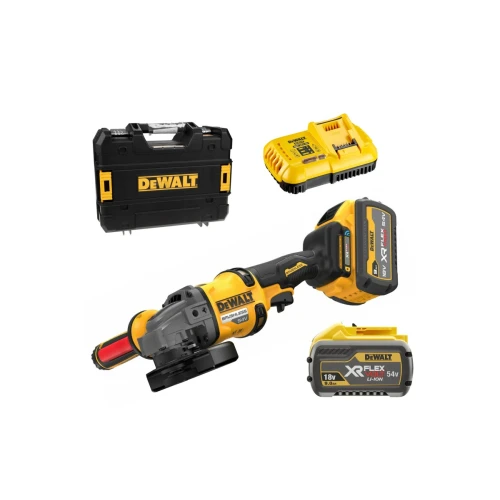 Шлифмашина угловая аккумуляторная бесщёточная DeWALT DCG418SHDX2 (АКБ и ЗУ) (DCG418SHDX2)