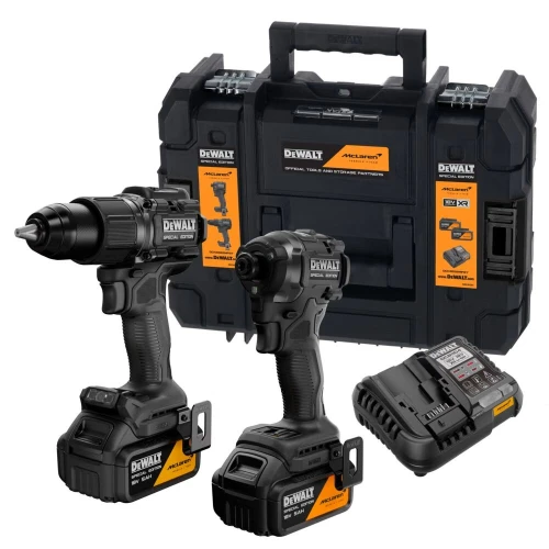 Набір із двох акумуляторних безщіткових інструментів McLaren F1 TEAM SPECIAL EDITION DeWALT DCK2222MP2T (АКБ і ЗП) (DCK2222MP2T)