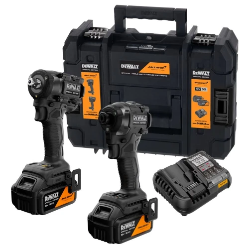 Набір із двох акумуляторних безщіткових інструментів McLaren F1 TEAM SPECIAL EDITION DeWALT DCK2224MP2T (АКБ і ЗП) (DCK2224MP2T)