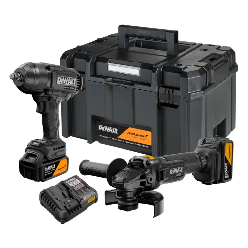 Набір із двох акумуляторних безщіткових інструментів McLaren F1 TEAM SPECIAL EDITION DeWALT DCK2225MP2T (АКБ і ЗП) (DCK2225MP2T)