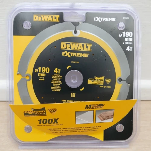 Диск пильний універсальний DeWALT EXTREME MULTI MATERIAL 190x30x4T (DT1472)