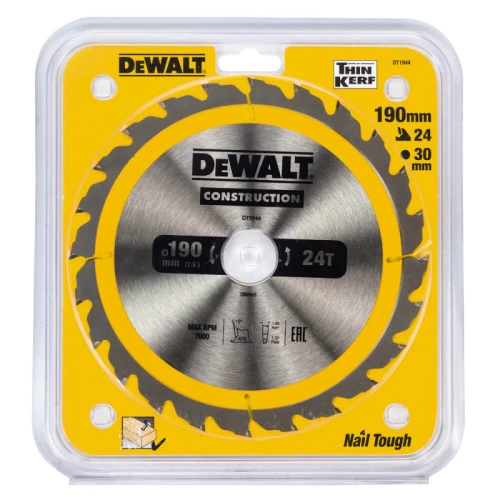 Диск пильний по дереву DeWALT СONSTRUCTION 190x30x24T (DT1944)