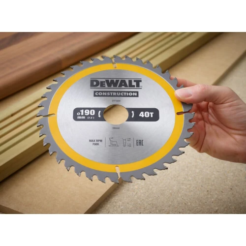 Диск пильний по дереву DeWALT СONSTRUCTION 190x30x40T (DT1945)