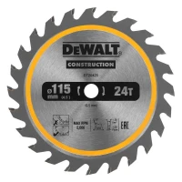 Диск пильний по дереву DeWALT СONSTRUCTION 115x9.5x24T (DT20420)