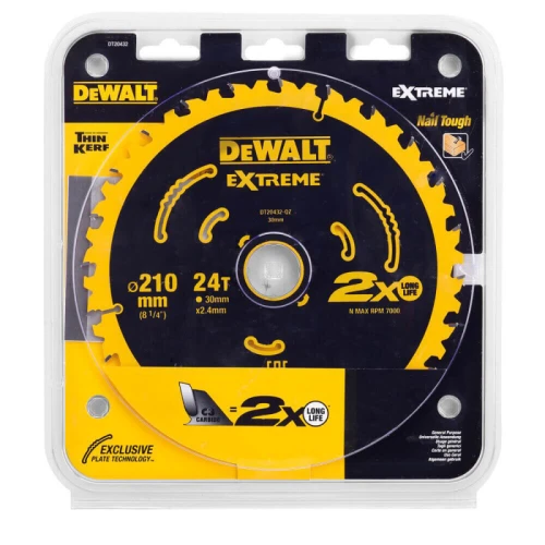 Пильний диск по дереву DeWALT EXTREME 210x30x24T (DT20432)