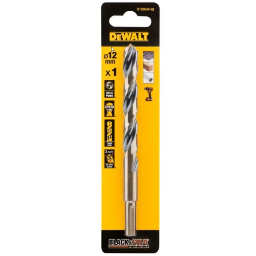 Свердло по металу DeWALT Black and Gold 12x151 мм (1 шт.) (DT20534)