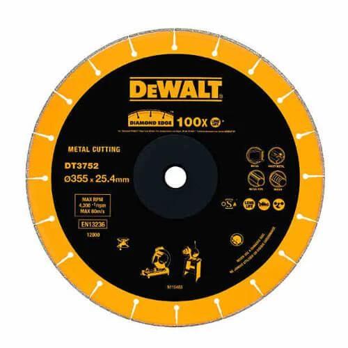 Круг алмазний сегментований DeWALT EXTREME Diamond Edge 355x25.4x1.6 мм (DT3752)