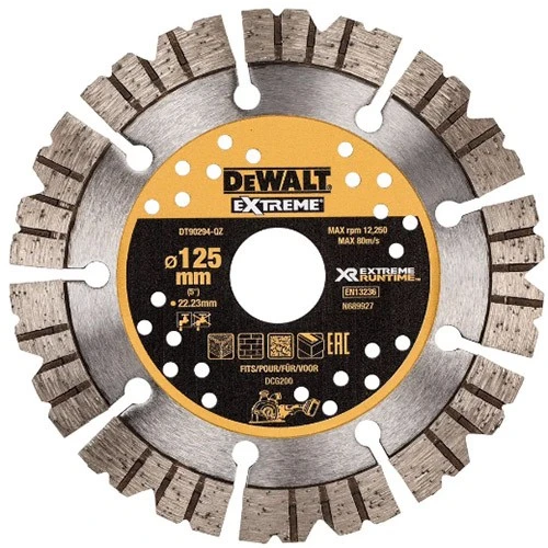 Диск алмазний сегментований DeWALT Extreme 125x22.23x3 мм (DT90294)