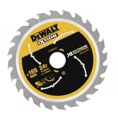 Пильний диск по дереву DeWALT EXTREME RUNTIME 165x20x24T (DT99560)