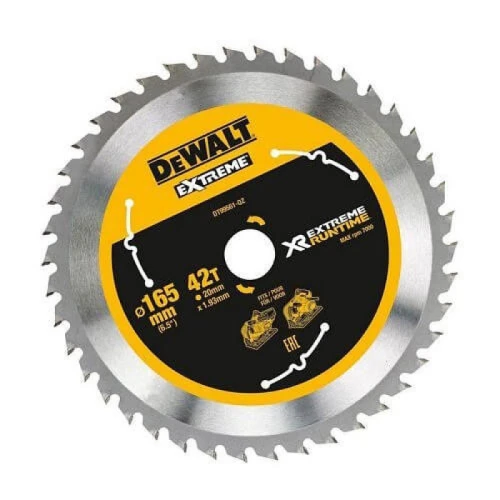 Пильний диск по дереву DeWALT EXTREME RUNTIME 165x20x42T (DT99561)