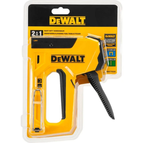 Степлер строительный DeWALT Heavy Duty G 6 – 14 мм / J 12 – 15 мм (скоба / гвоздь) (DWHTTR350-0)
