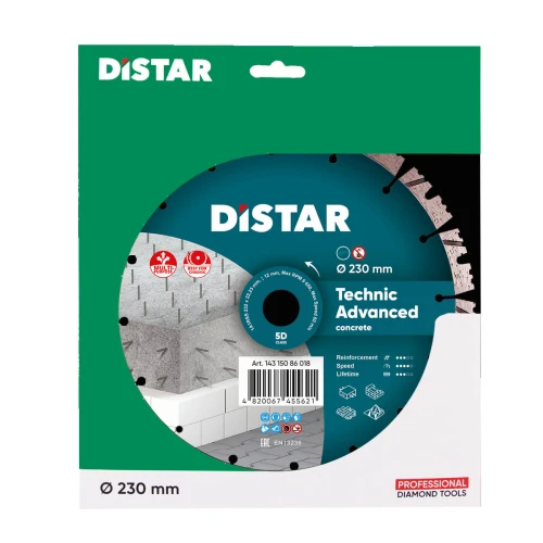 Диск алмазний по бетону Distar 1A1RSS/C3 Technic Advanced (230x22.2x2.6 мм) (14315086018)