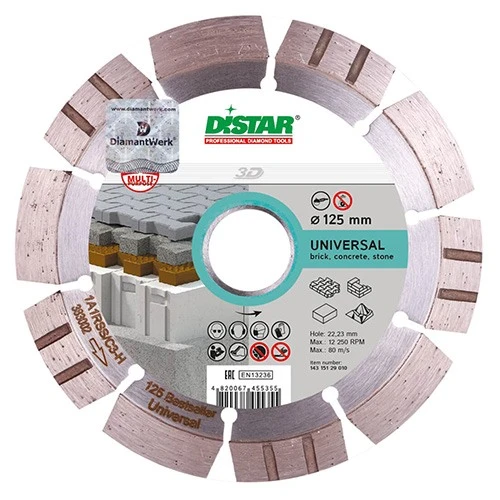 Диск алмазный по бетону Distar 1A1RSS/C3 Bestseller Universal (125x22.2x2.2 мм) (14315129010)