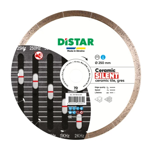 Диск алмазний DI-STAR 1A1R 250x25.4х1.8 Ceramic Silent (по керамограніту) (10170516021)
