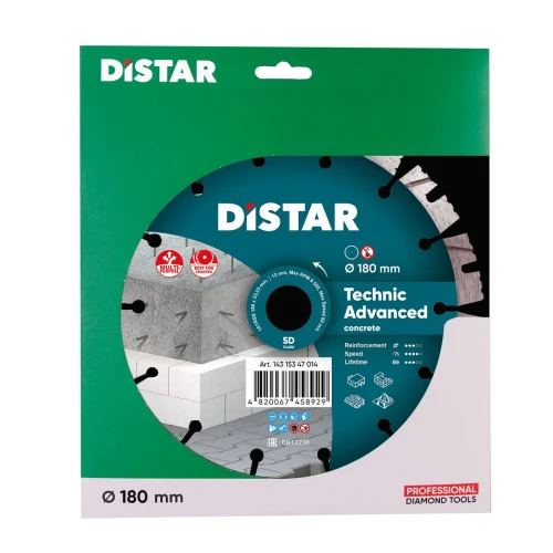Диск алмазний DI-STAR 1A1RSS 180х22.23х2.6 Technic Advanced (по бетону) (14315347014)