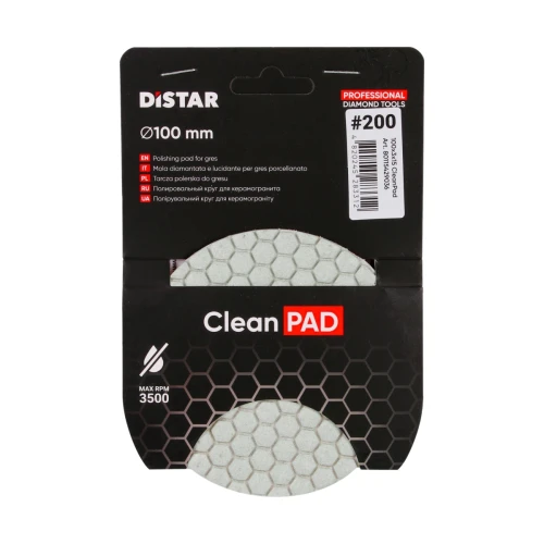 Диск алмазний полірувальний DI-STAR 100x3x15 CleanPad 200 (по кераміці) (80115429036)