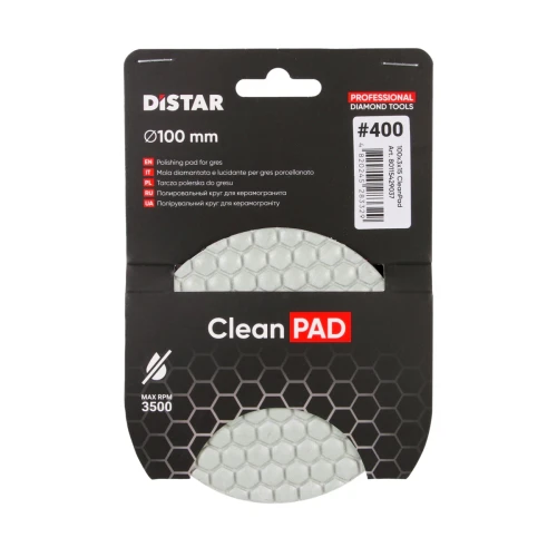 Диск алмазний полірувальний DI-STAR 100x3x15 CleanPad 400 (по кераміці) (80115429037)