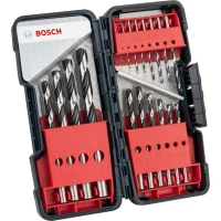 Набор спиральных сверл по металлу Bosch PointTeQ HSS 1 – 10 мм (18 шт.) (2608577350)