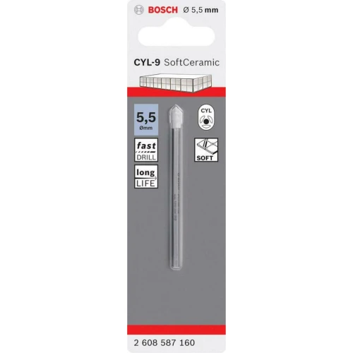 Свердло по плитці Bosch CYL-9 Ceramic 5.5x70 мм (1 шт.) (2608587160)