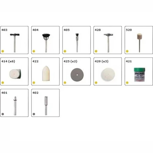 Набор насадок Dremel для чистки и полировки 684 (20 шт.) (26150684JA)
