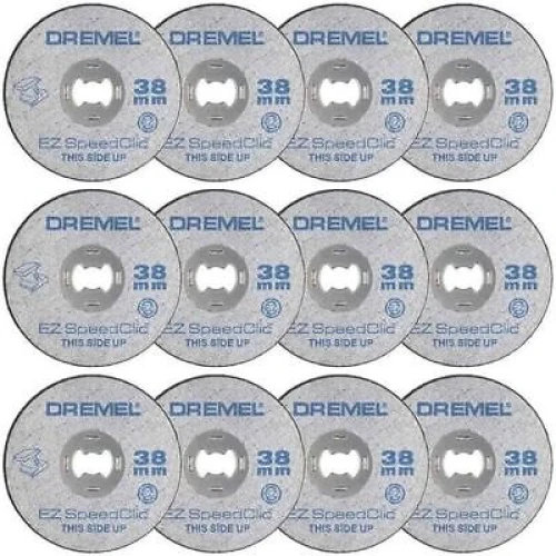 Диск отрезной по металлу Dremel EZ SpeedClic 1.0x38 мм (12 шт.) (2615S456JD)