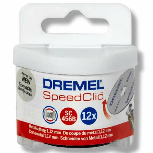 Диск отрезной по металлу Dremel EZ SpeedClic 1.0x38 мм (12 шт.) (2615S456JD)